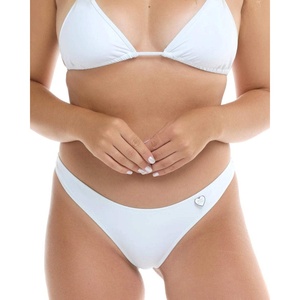 image:imageBody Glove Womens Smoothies Thong Solid Minimal Coverage Bikini Bottom SwimsuitSmoothies Snow
