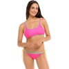 image:imageBody Glove Womens Brasilia Tie Side Cheeky Bikini Bottom SwimsuitBubble Gum Colorblock