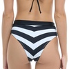 image:imageBody Glove Womens Marlee High Waist Bikini Bottom SwimsuitBlackWhite Malibu Stripe