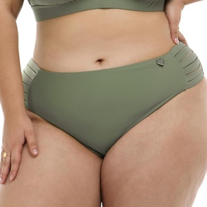 image:imageBody Glove Retro Plus Size High Waist Bikini Bottom Swimsuit Available in Sizes 1X2X3X Cactus