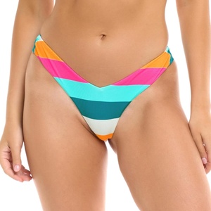 image:imageBody Glove Womens Kendal Cheeky Coverage Bikini Bottom SwimsuitFree Flow Stripe