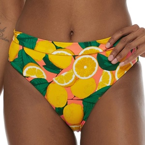 image:imageBody Glove Womens Marlee High Waist Bikini Bottom SwimsuitFresh Squeeze Lemon Print