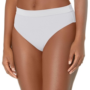 image:imageBody Glove Womens Marlee High Waist Bikini Bottom SwimsuitWhite Ibiza Rib