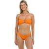 image:imageBody Glove Womens Irene Bandeau Bikini Top Swimsuit with Sashtie BackComo Textured Orange