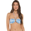 image:imageBody Glove Womens Irene Bandeau Bikini Top Swimsuit with Sashtie BackDenim Palm