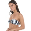 image:imageBody Glove Womens Irene Bandeau Bikini Top Swimsuit with Sashtie BackGlow Zebra Print
