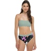 image:imageBody Glove Womens Kai Bandeau Bikini Top Swimsuit with Sashtie BackDreamy FloralStripe Reversible