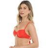 image:imageBody Glove Womens Smoothies Alice Solid Underwire Bikini Top with Sashtie BackPoppy Red