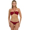 image:imageBody Glove Womens Smoothies Irene Solid Bandeau Bikini Top Swimsuit with Sashtie BackCranberry