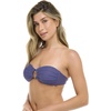 image:imageBody Glove Womens Smoothies Irene Solid Bandeau Bikini Top Swimsuit with Sashtie BackIris Blue