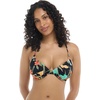 image:imageBody Glove Womens Solo Underwire Bikini Top Swimsuit with Adjustable 2Way Back DetailHamoa Black Floral Print