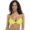 image:imageBody Glove Womens Smoothies Solo Solid Underwire Cup Bikini Top Swimsuit with Adjustable 2Way Back DetailKey Lime