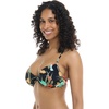 image:imageBody Glove Womens Solo Underwire Bikini Top Swimsuit with Adjustable 2Way Back DetailHamoa Black Floral Print