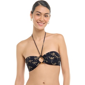 image:imageBody Glove Womens Irene Bandeau Bikini Top Swimsuit with Sashtie BackCayman Palm Print