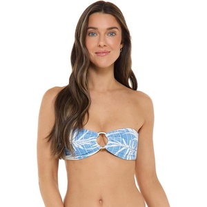 image:imageBody Glove Womens Irene Bandeau Bikini Top Swimsuit with Sashtie BackDenim Palm