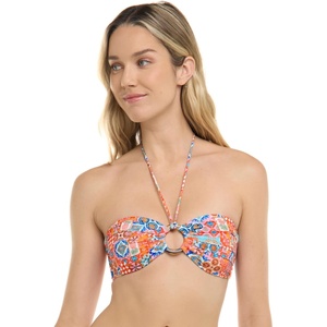 image:imageBody Glove Womens Irene Bandeau Bikini Top Swimsuit with Sashtie BackFestive Geo Print