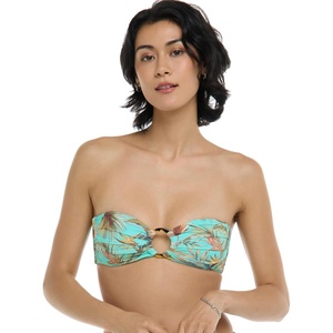 image:imageBody Glove Womens Irene Bandeau Bikini Top Swimsuit with Sashtie BackMolokini Tropical Print