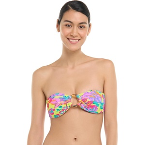 image:imageBody Glove Womens Irene Bandeau Bikini Top Swimsuit with Sashtie BackRomy Floral
