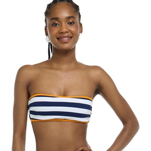 image:imageBody Glove Womens Kai Bandeau Bikini Top Swimsuit with Sashtie BackMaritime Stripe