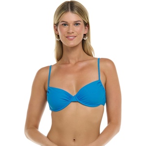 image:imageBody Glove Womens Smoothies Alice Solid Underwire Bikini Top with Sashtie BackBlue Wave