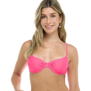 image:imageBody Glove Womens Smoothies Alice Solid Underwire Bikini Top with Sashtie BackBubble Gum