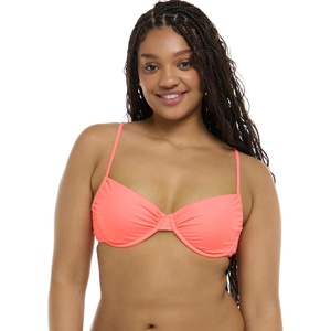 image:imageBody Glove Womens Smoothies Alice Solid Underwire Bikini Top with Sashtie BackCoral