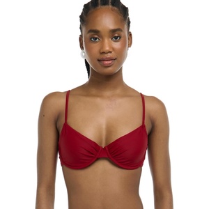 image:imageBody Glove Womens Smoothies Alice Solid Underwire Bikini Top with Sashtie BackCranberry