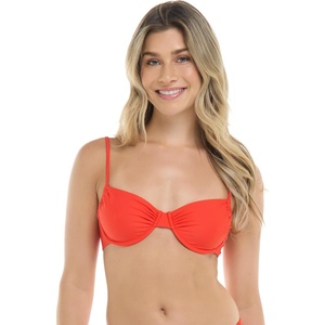 image:imageBody Glove Womens Smoothies Alice Solid Underwire Bikini Top with Sashtie BackPoppy Red