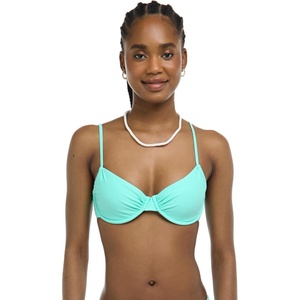 image:imageBody Glove Womens Smoothies Alice Solid Underwire Bikini Top with Sashtie BackSea Mist