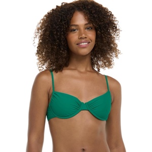 image:imageBody Glove Womens Smoothies Alice Solid Underwire Bikini Top with Sashtie BackViridian Green