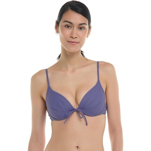 image:imageBody Glove Womens Smoothies Greta Solid Molded Cup Underwire Push Up Bikini TopIris Blue