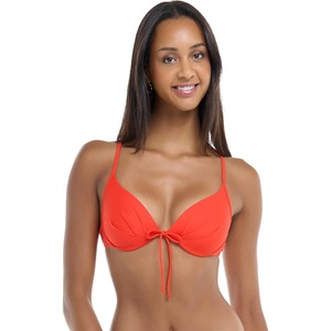image:imageBody Glove Womens Smoothies Greta Solid Molded Cup Underwire Push Up Bikini TopPoppy Red