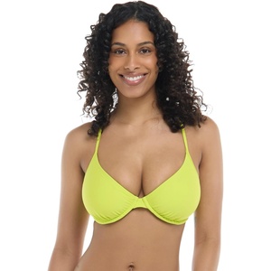 image:imageBody Glove Womens Smoothies Solo Solid Underwire Cup Bikini Top Swimsuit with Adjustable 2Way Back DetailKey Lime