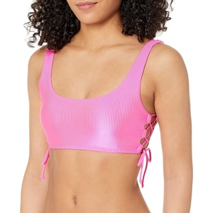 image:imageBody Glove Womens Standard Maxim Crop Bikini Top SwimsuitBubble Gum Neon