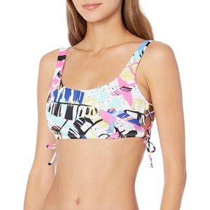 image:imageBody Glove Womens Standard Maxim Crop Bikini Top SwimsuitGroovy Leaf Print