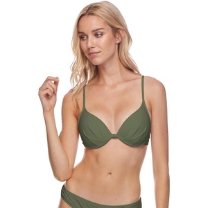 image:imageBody Glove Womens Standard Smoothies Greta Solid Molded Cup Underwire Push Up Bikini TopCactus