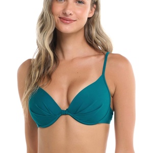 image:imageBody Glove Womens Standard Smoothies Greta Solid Molded Cup Underwire Push Up Bikini TopKingfisher