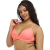 image:imageBody Glove Womens Smoothies Kerry Solid Twist Front Bikini Top Swimsuit with Adjustable 2Way Back DetailCoral