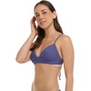 image:imageBody Glove Womens Smoothies Kerry Solid Twist Front Bikini Top Swimsuit with Adjustable 2Way Back DetailIris Blue