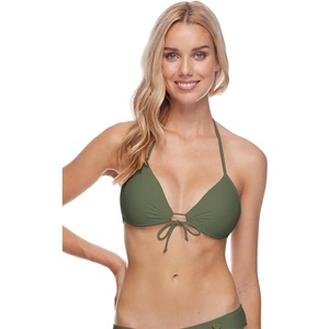 image:imageBody Glove Smoothies Baby Love Solid Molded Cup Triangle Push Up Bikini Top SwimsuitCactus