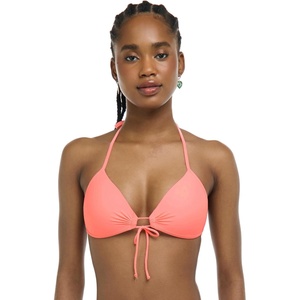 image:imageBody Glove Smoothies Baby Love Solid Molded Cup Triangle Push Up Bikini Top SwimsuitCoral