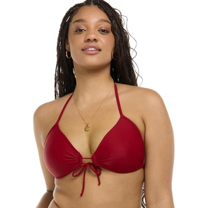 image:imageBody Glove Smoothies Baby Love Solid Molded Cup Triangle Push Up Bikini Top SwimsuitCranberry