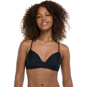 image:imageBody Glove Womens Smoothies Kerry Solid Twist Front Bikini Top Swimsuit with Adjustable 2Way Back DetailBlack