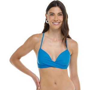 image:imageBody Glove Womens Smoothies Kerry Solid Twist Front Bikini Top Swimsuit with Adjustable 2Way Back DetailBlue Wave