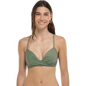 image:imageBody Glove Womens Smoothies Kerry Solid Twist Front Bikini Top Swimsuit with Adjustable 2Way Back DetailCactus