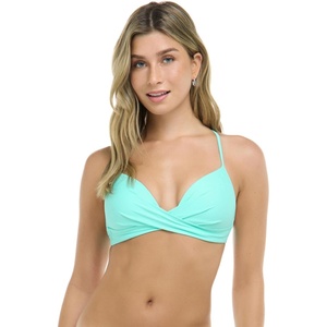 image:imageBody Glove Womens Smoothies Kerry Solid Twist Front Bikini Top Swimsuit with Adjustable 2Way Back DetailSea Mist