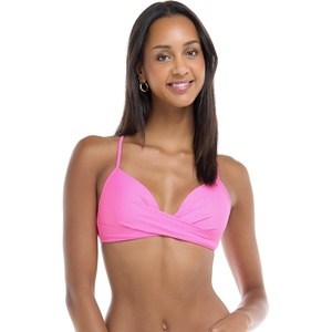 image:imageBody Glove Womens Smoothies Kerry Solid Twist Front Bikini Top Swimsuit with Adjustable 2Way Back DetailSugar Plum
