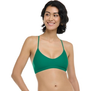 image:imageSmoothies Ruth Solid Fixed Triangle Bikini Top Swimsuit with Adjustable Tie Back DetailViridian Green