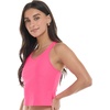 image:imageBody Glove Womens Reva Racerback Sporty Crop Bikini Top Swimsuit with Contour Shelf BraBubble Gum