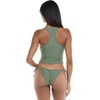 image:imageBody Glove Womens Reva Racerback Sporty Crop Bikini Top Swimsuit with Contour Shelf BraCactus